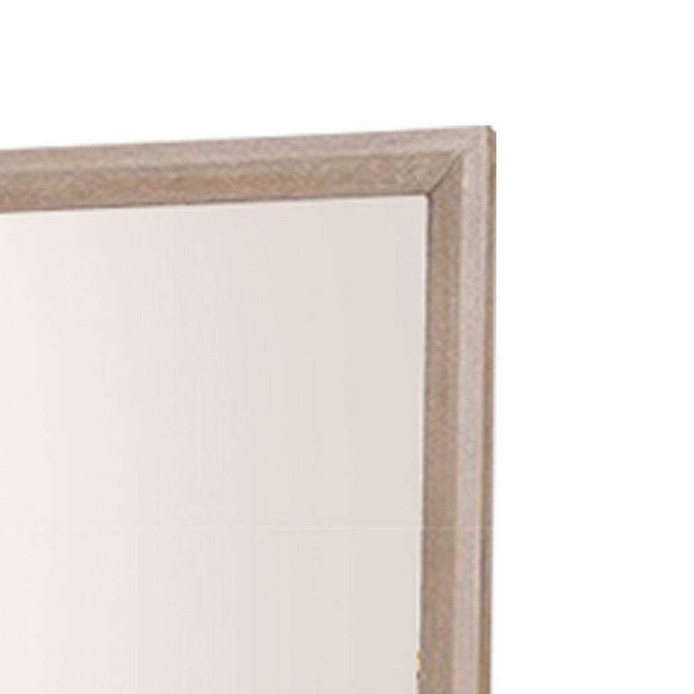 Kizie Dresser Mirror | Modern Classic Oak Beige Solid Wood | 42’’ BM333815