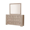Kizie Dresser Mirror | Modern Classic Oak Beige Solid Wood | 42"