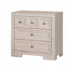 Kizie Nightstand | USB | 3 Drawers | Bronze | Beige Solid Wood | 28’’ BM333816