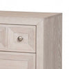 Kizie Nightstand | USB | 3 Drawers | Bronze | Beige Solid Wood | 28’’ BM333816