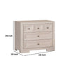 Kizie Nightstand | USB | 3 Drawers | Bronze | Beige Solid Wood | 28’’ BM333816