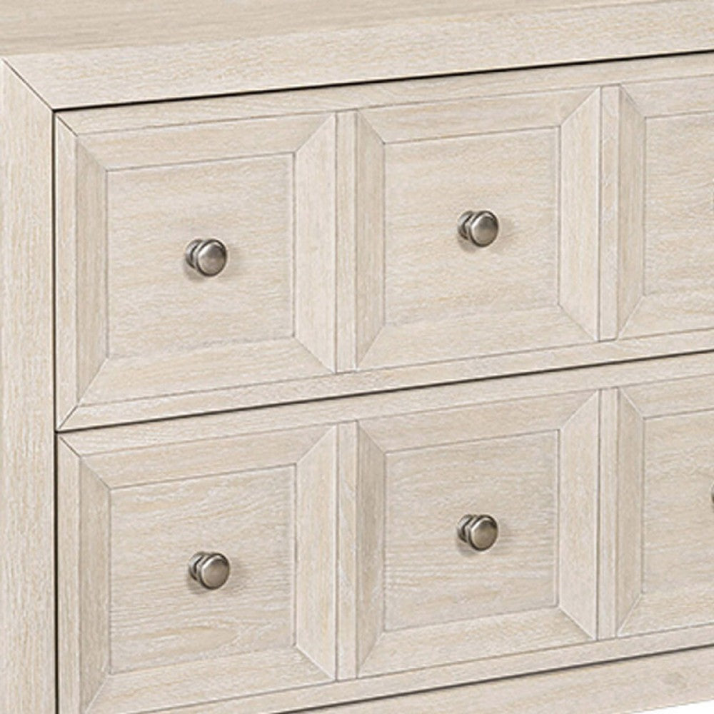 Kizie Oversized Nightstand | USB A-C | 2 Drawers | Bronze Beige | 38’’ BM333817