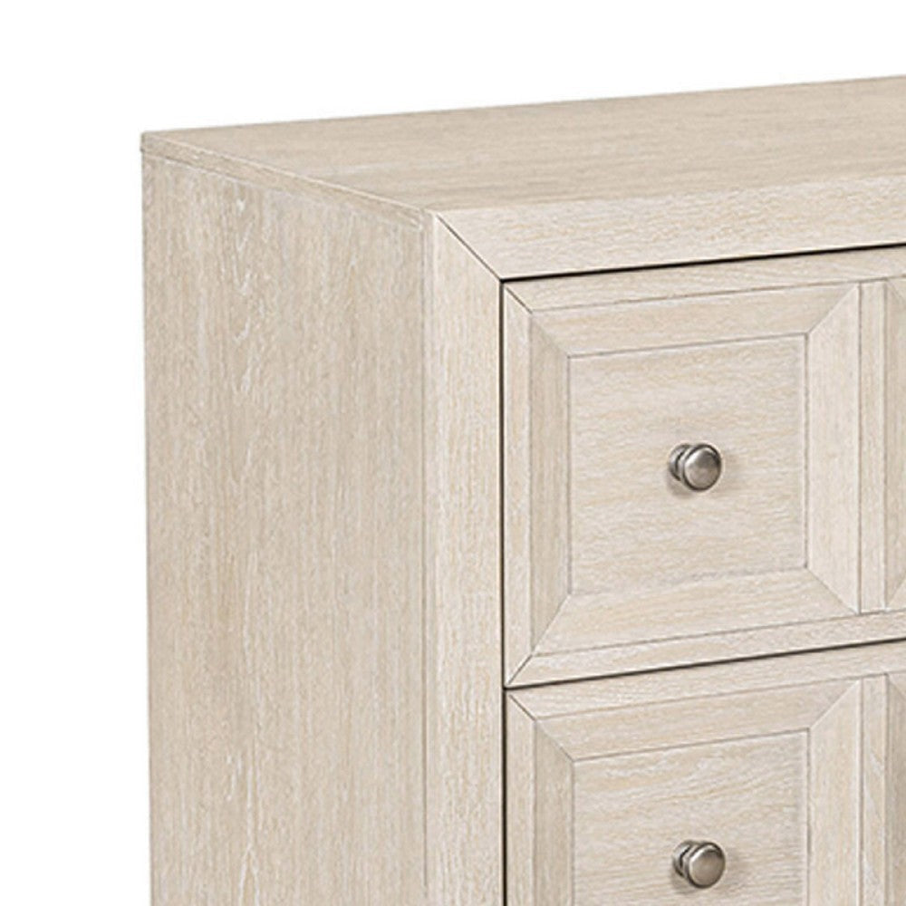 Kizie Oversized Nightstand | USB A-C | 2 Drawers | Bronze Beige | 38’’ BM333817