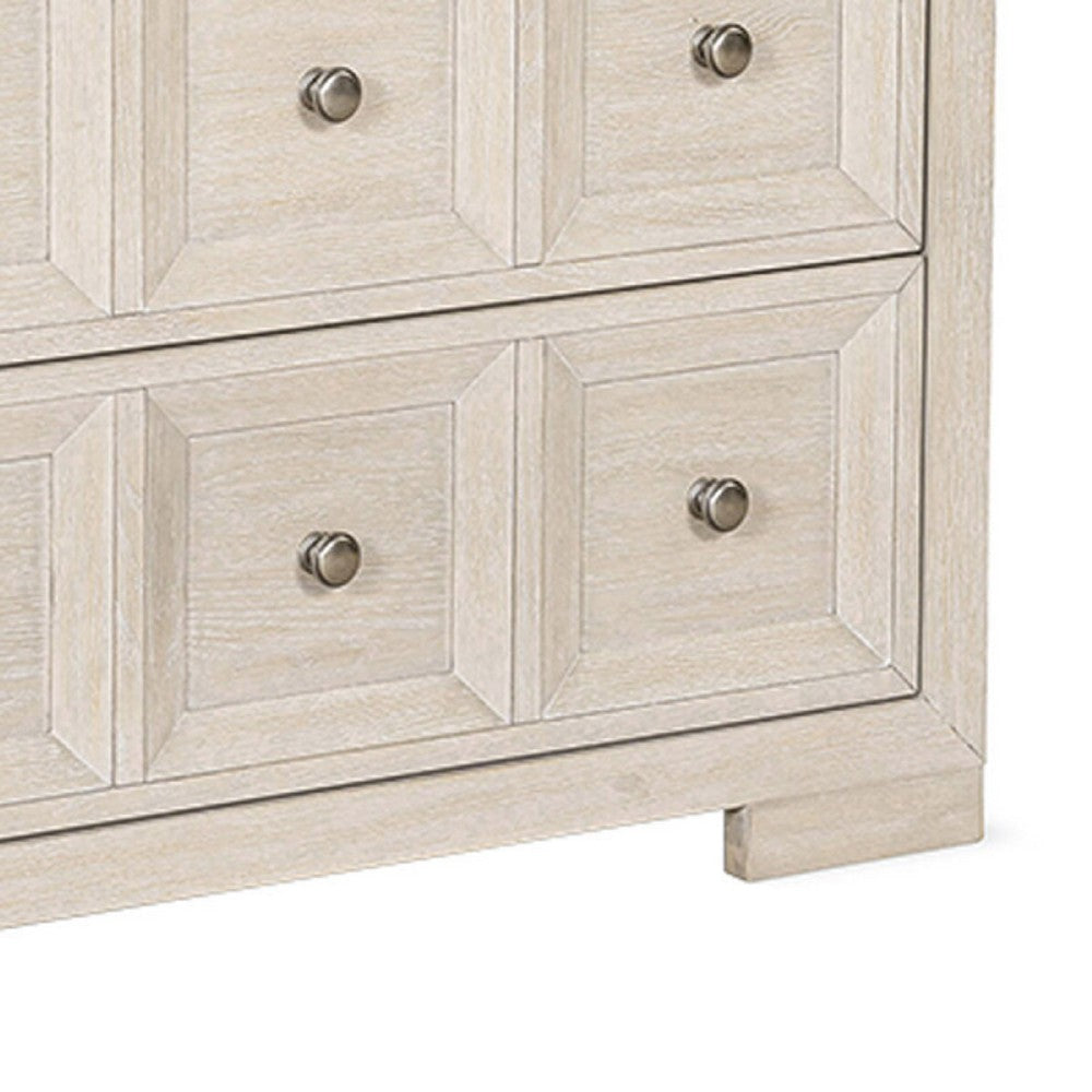 Kizie Oversized Nightstand | USB A-C | 2 Drawers | Bronze Beige | 38’’ BM333817