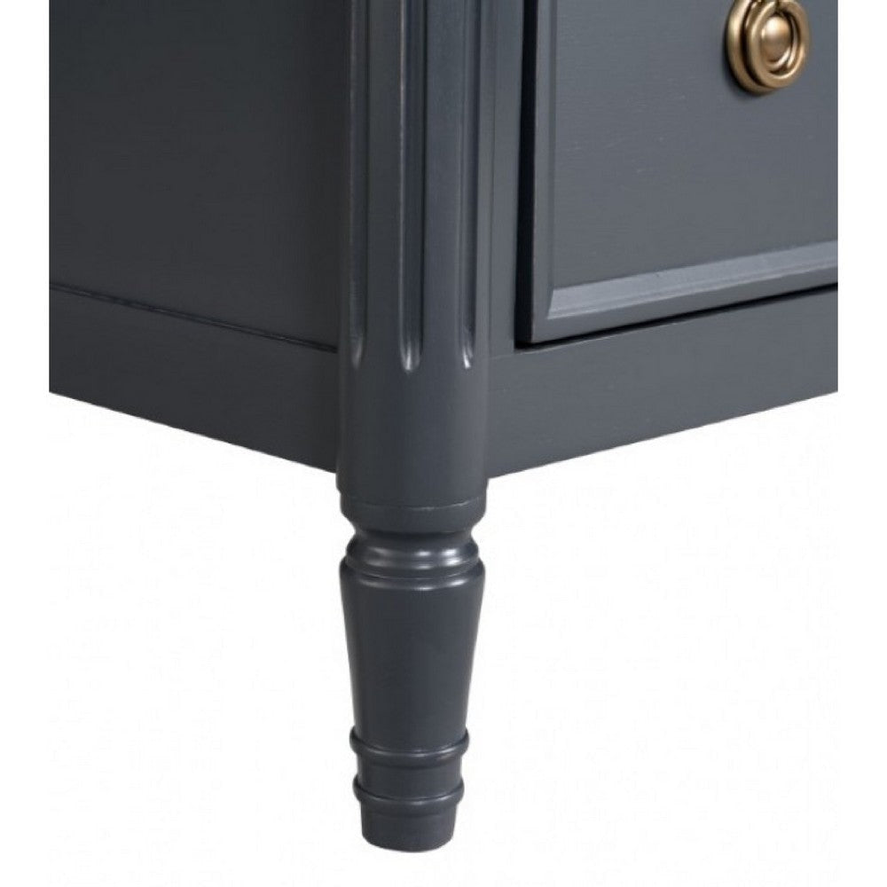 Alta Tall Dresser Chest | 5 Drawers | Malta Blue Solid Wood | 38’’