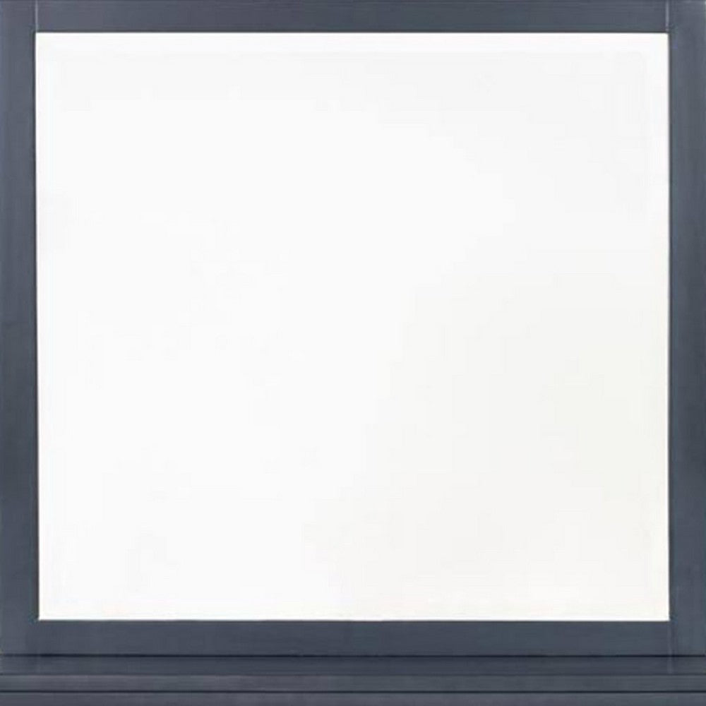 Alta Dresser Mirror | Subtle French Design | Blue Solid Wood | 40’’