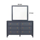 Alta Dresser Mirror | Subtle French Design | Blue Solid Wood | 40’’
