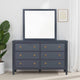 Alta Dresser Mirror | Subtle French Design | Blue Solid Wood | 40"