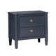 Alta Nightstand | 2 Drawers | USB A-C | Malta Blue Solid Wood | 26"
