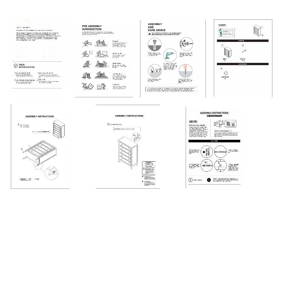 Alta Tall Dresser Chest | 5 Drawers | Gold | White Solid Wood | 38’’