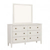 Alta Wide Dresser | 6 Drawers | Gold Handles | White Solid Wood | 62"