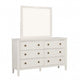Alta Wide Dresser | 6 Drawers | Gold Handles | White Solid Wood | 62"