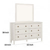 Alta Wide Dresser | 6 Drawers | Gold Handles | White Solid Wood | 62’’