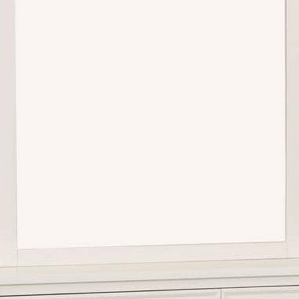 Alta Dresser Mirror | Classic French Design | White Solid Wood | 40’’