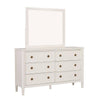 Alta Dresser Mirror | Classic French Design | White Solid Wood | 40"