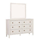 Alta Dresser Mirror | Classic French Design | White Solid Wood | 40"