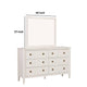 Alta Dresser Mirror | Classic French Design | White Solid Wood | 40’’