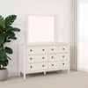 Alta Dresser Mirror | Classic French Design | White Solid Wood | 40"