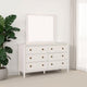 Alta Dresser Mirror | Classic French Design | White Solid Wood | 40"