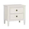 Alta Nightstand | 2 Drawers | USB A-C | Gold | White Solid Wood | 26"