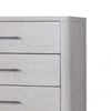 Reham Tall Dresser Chest | 5 Drawers Pewter Handles | White Wash Brown BM333826