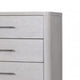 Reham Tall Dresser Chest | 5 Drawers Pewter Handles | White Wash Brown BM333826