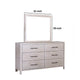 Reham Dresser Mirror | White Wash Brown Solid Wood | Oak Veneer 38x42 BM333828