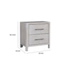 Reham Nightstand | 2 Drawers | USB A-C | White Wash Brown Wood | 27’’ BM333829