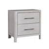 Reham Nightstand | 2 Drawers | USB A-C | White Wash Brown Wood | 27"