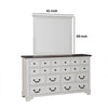 Hamps Dresser Mirror | White Solid Wood | Subtle Frame Details | 38x42 BM333832