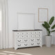 Hamps Dresser Mirror | White Solid Wood | Subtle Frame Details | 38x42