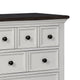 Hamps Nightstand | USB A-C | 3 Drawers | White and Dark Brown | 28’’ BM333833