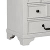 Hamps Nightstand | USB A-C | 3 Drawers | White and Dark Brown | 28’’ BM333833
