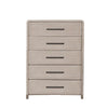 Giva Tall Dresser Chest | 5 Drawers | Natural Oak Beige Solid Wood