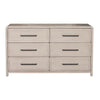 Giva Wide Dresser | 6 Drawers | Natural Oak Beige | Solid Rubberwood BM333835