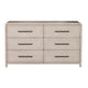 Giva Wide Dresser | 6 Drawers | Natural Oak Beige | Solid Rubberwood BM333835