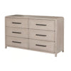 Giva Wide Dresser | 6 Drawers | Natural Oak Beige | Solid Rubberwood BM333835