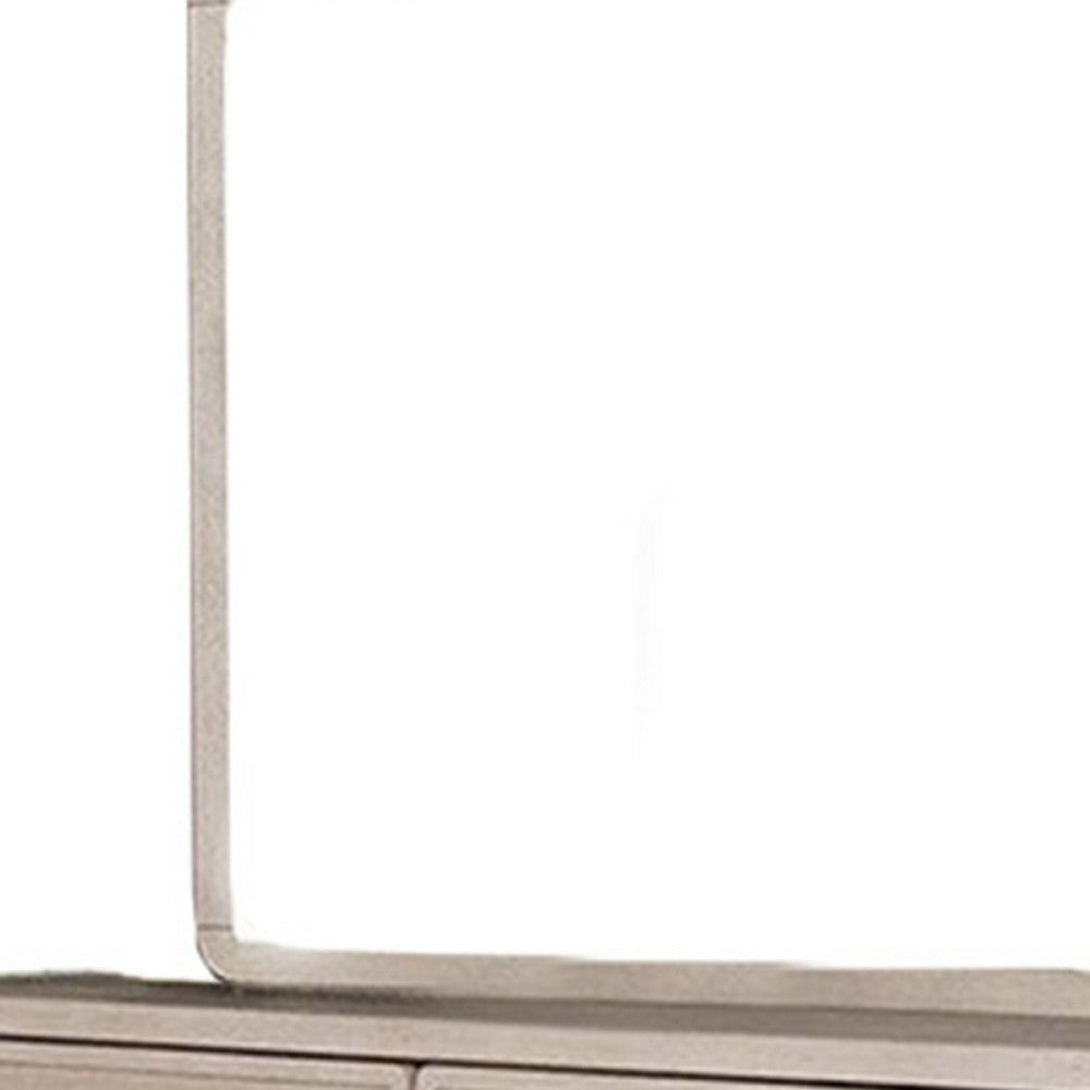 Giva Dresser Mirror | Rounded Edges | Natural Oak Beige Wood 37x40 BM333836