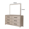 Giva Dresser Mirror | Rounded Edges | Natural Oak Beige Wood 37x40 BM333836