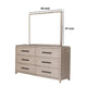 Giva Dresser Mirror | Rounded Edges | Natural Oak Beige Wood 37x40 BM333836