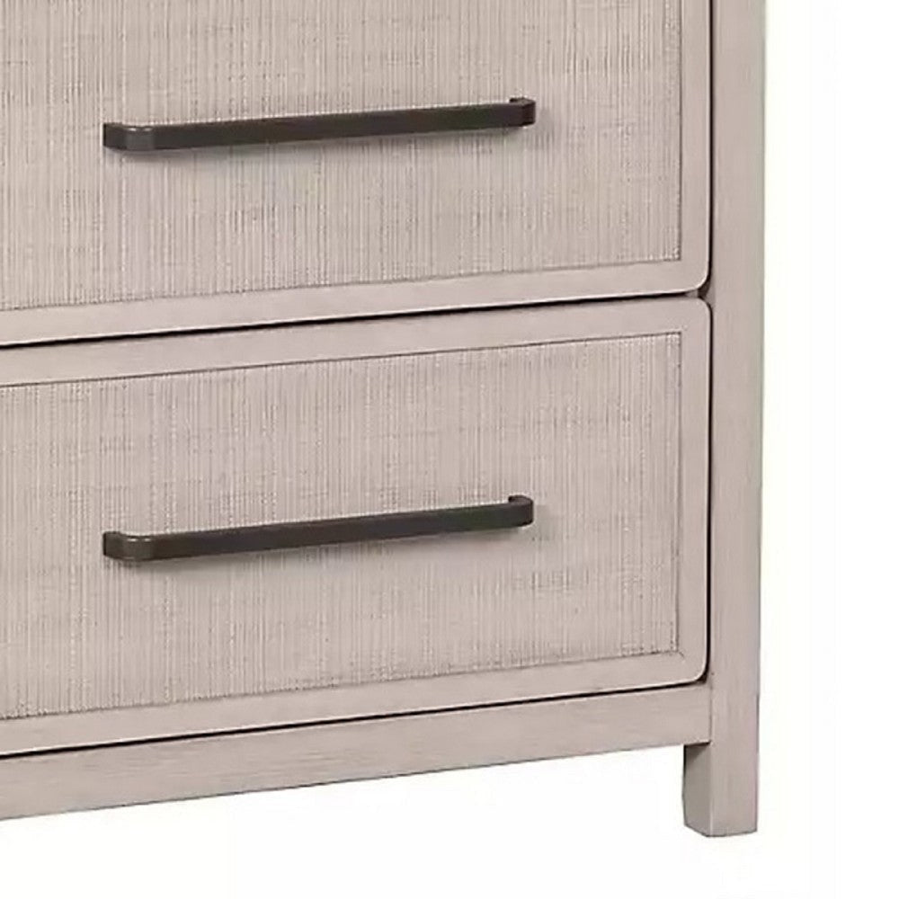 Giva Nightstand | 2 Drawers | USB A-C | Natural Oak Beige Finish | 24’’ BM333837