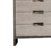 Rizvi Tall Dresser Chest | 5 Drawers | Bronze | Stone Gray Solid Wood BM333838