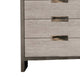 Rizvi Tall Dresser Chest | 5 Drawers | Bronze | Stone Gray Solid Wood BM333838