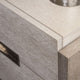 Rizvi Tall Dresser Chest | 5 Drawers | Bronze | Stone Gray Solid Wood BM333838