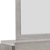 Rizvi Wall Mount Dresser Mirror | Beveled Accent Gray Solid Wood 36x40 BM333840