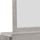 Rizvi Wall Mount Dresser Mirror | Beveled Accent Gray Solid Wood 36x40 BM333840