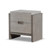 Rizvi Nightstand | 2 Drawers | Dustproof Cases | Gray Solid Wood 26"