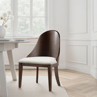 Dark Walnut Brown, Off-White