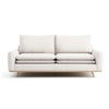Yaana Sofa with Feather Blend Pillows | Oak Brown Wood | White 83"