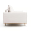 Yaana Sofa with Feather Blend Pillows | Oak Brown Wood | White 83"